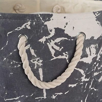 DII® Medium Rectangle Marble Black Polyester Bin