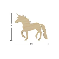 Essentials by Leisure Arts 24 Pack 6" x 4.75" Unicorn Flat Wood Shape