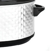 Brentwood Pearl White 7qt. Quilted-Pattern Slow Cooker