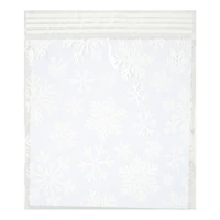 White Snowflakes Zipper Treat Bags, 24ct. by Makery™