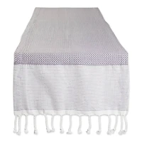 DII® 72" Gray Bordered Dobby Table Runner