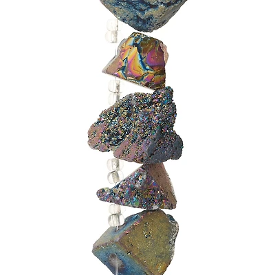 12 Pack: Sedona Dark Blue Druzy Agate Chunk Beads by Bead Landing™