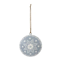 4.5" Metal Snowflake Disc Ornaments, 12ct.