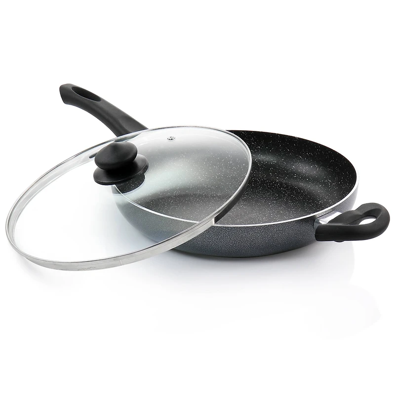 Oster Pallermo 3.5qt. Charcoal Aluminum Nonstick Sauté Pan with Lid