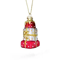 Wizardi 11.81" Christmas Wrapped Gifts Glass Ornament