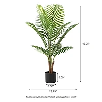 Glitzhome® 3.5ft. Potted Faux Areca Palm Tree