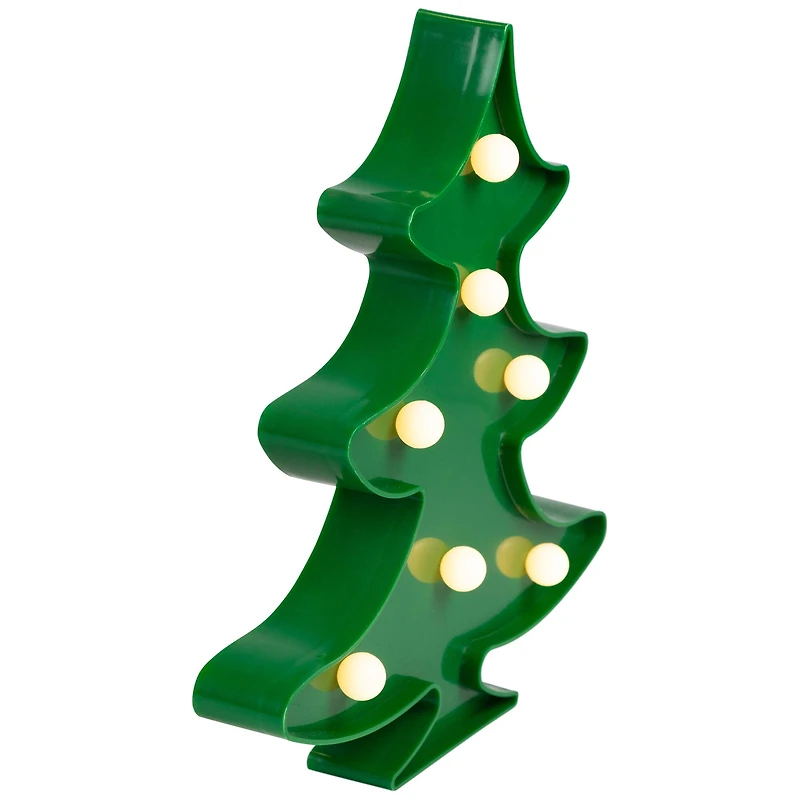 8.75" Green Christmas Tree Marquee Wall Sign
