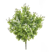 19" Cream Baby's Breath & Boxwood Bush by Ashland®