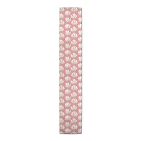 Pink Floral Pattern 16" x 90" Cotton Twill Runner