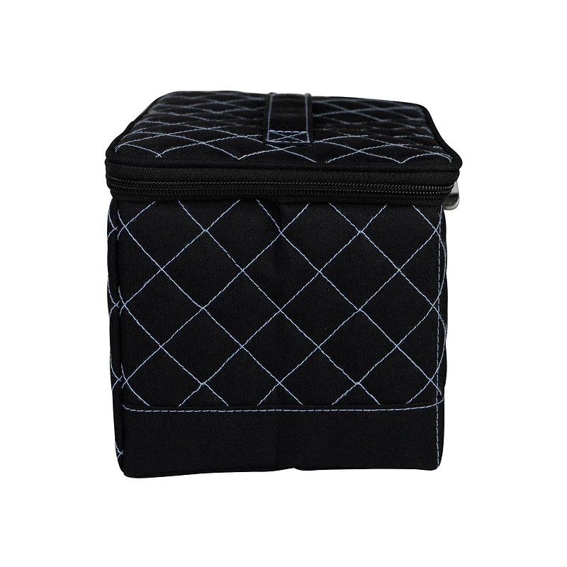 Everything Mary Black & Blue Quilted Collapsible Sewing Kit Organizer Box