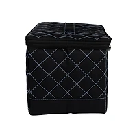 Everything Mary Black & Blue Quilted Collapsible Sewing Kit Organizer Box