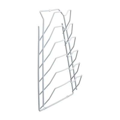 Organize It All White 6 Section Cabinet Door Lid Rack