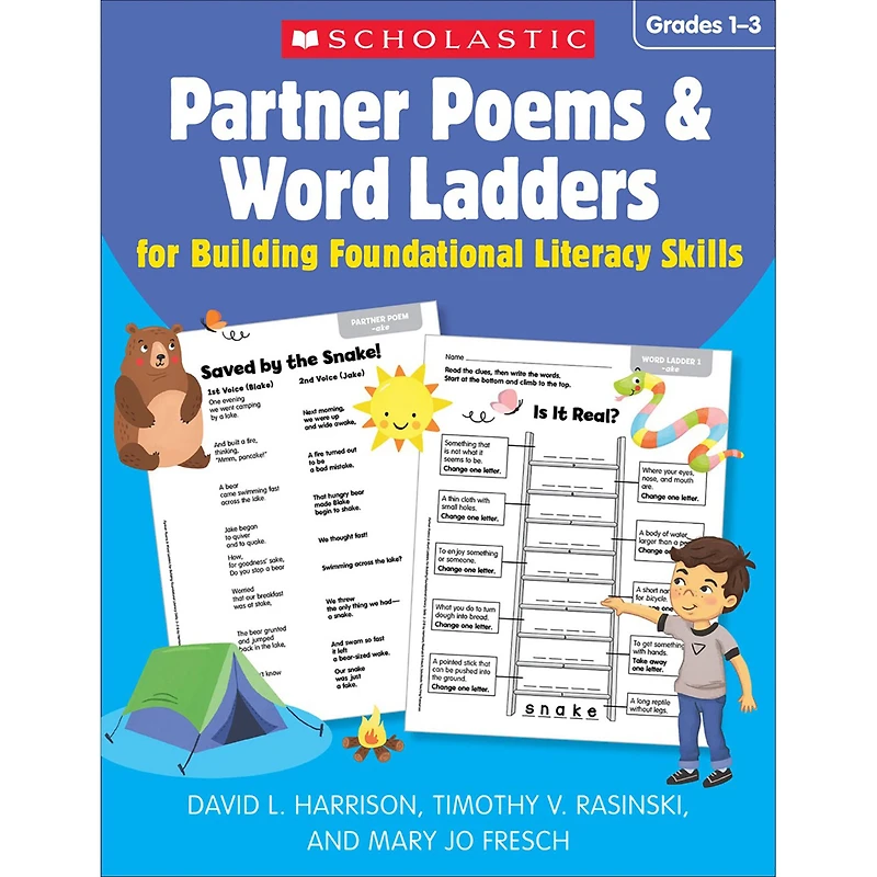 Scholastic Teaching Resources Partner Poems & Word Ladders for Building Foundational Literacy Skills: Grades 1–3