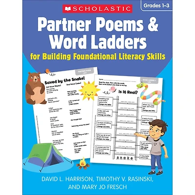 Scholastic Teaching Resources Partner Poems & Word Ladders for Building Foundational Literacy Skills: Grades 1–3