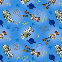 Disney® Pixar Toy Story Buzz & Woody Blue Cotton Fabric