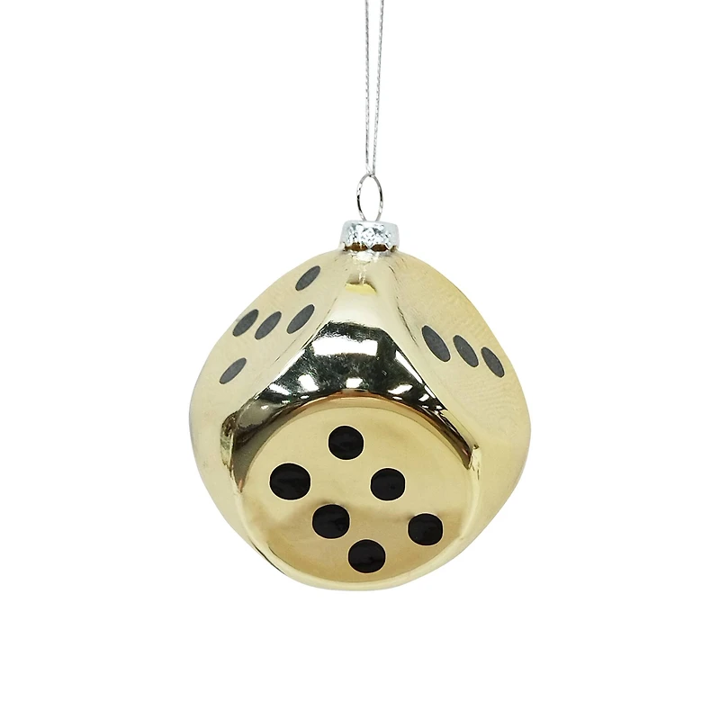 3.25" Gold Dice Glass Ornament by Ashland®