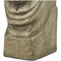 37" Gray Face Totem Sculpture
