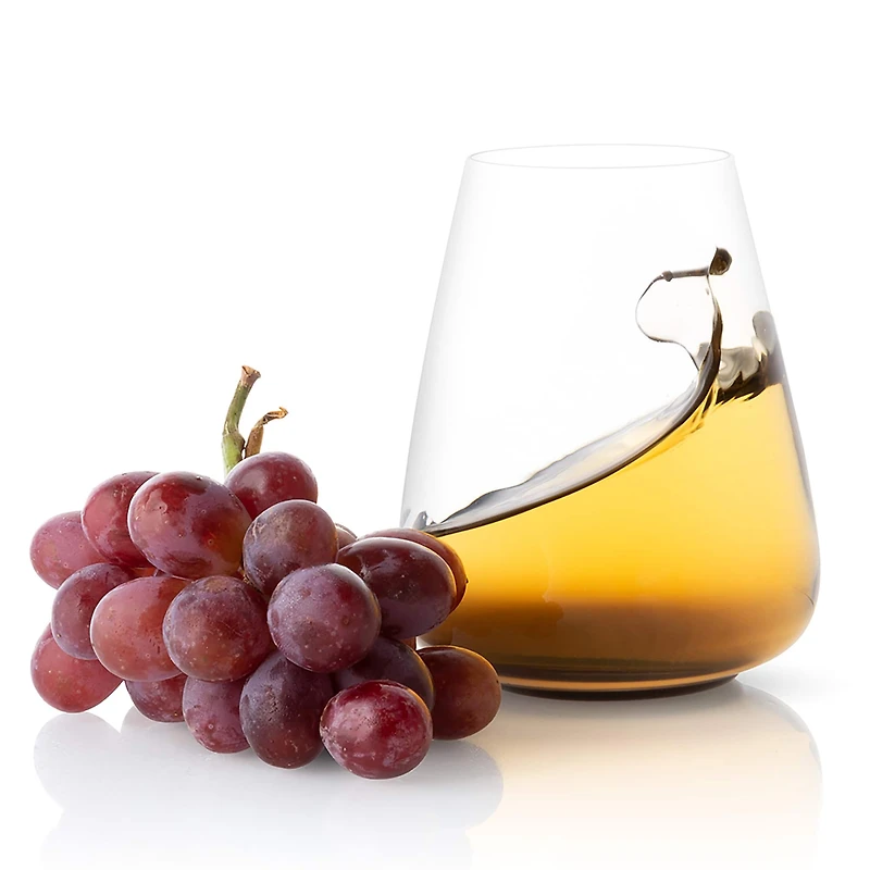 JoyJolt® 23.1oz. Black Swan Stemless White Wine Glasses, 4ct.