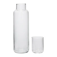 Hello Honey® 11'' Recycled Glass Decanter with Cup Lid