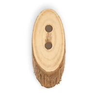 Dritz® 50mm Light Brown Sustainable Wood Grain Oval Button, 3ct.