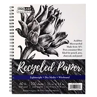 Pro Art® Premium Wire-Bound Recycled Sketch Pad