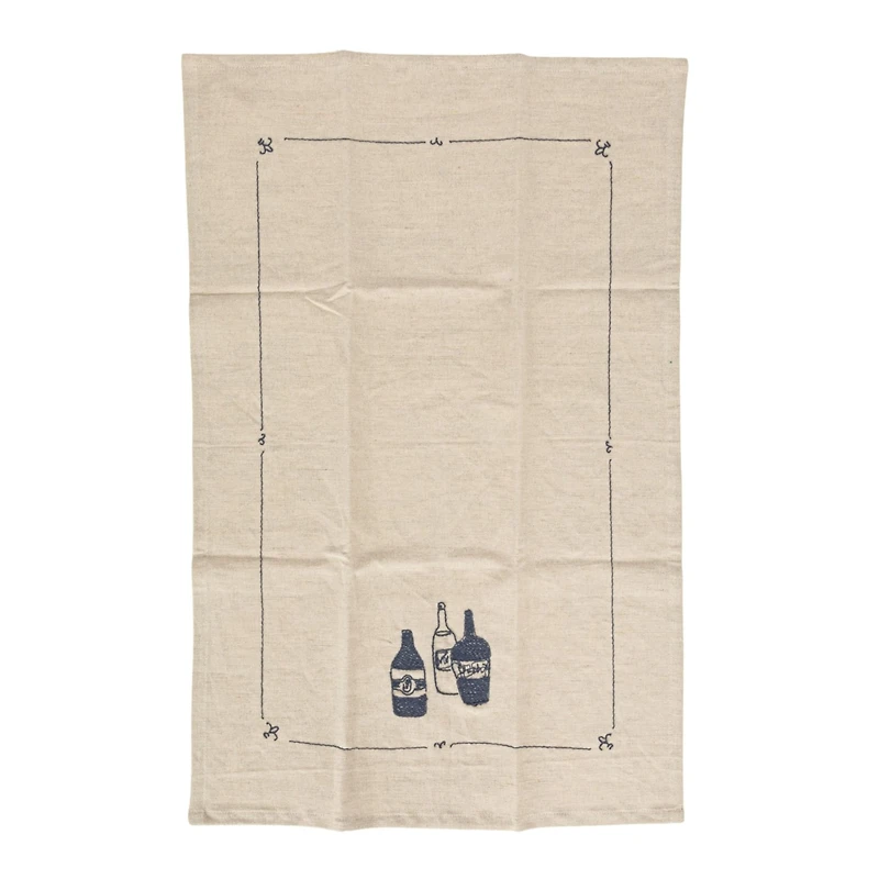 Hello Honey® Drink & Glass Bottles Linen & Cotton Blend Tea Towels, 4ct.
