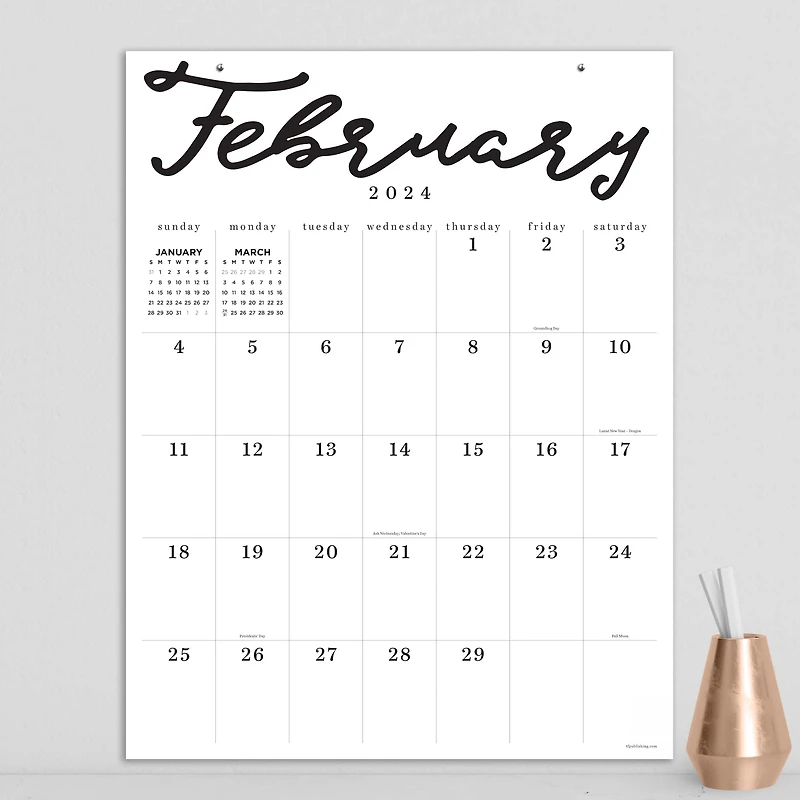 TF Publishing 2024 Large Art Poster Wall Calendar