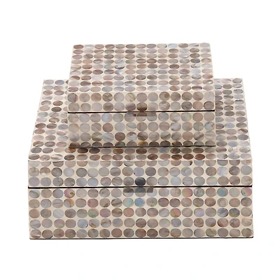 Brown Mother of Pearl Coastal Box Set