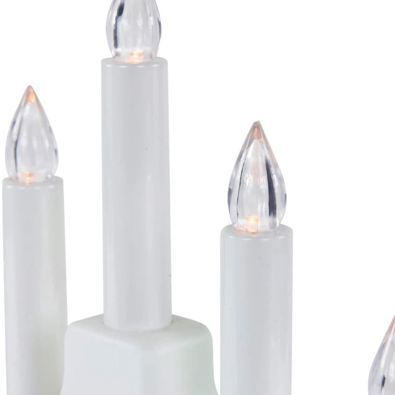 13.5" Pre-Lit LED 7-Tier White Candelabra Christmas Decoration