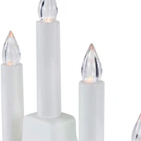 13.5" Pre-Lit LED 7-Tier White Candelabra Christmas Decoration