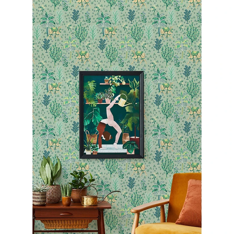 NuWallpaper PrintFresh Avocado Camel's Courtyard Peel & Stick Wallpaper