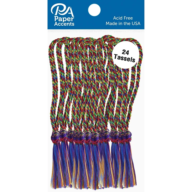 PA Paper™ Accents Rainbow Tassels, 24ct.