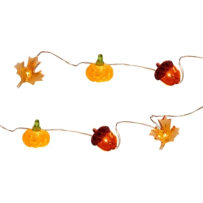 18ct. Warm White LED Fall Icon String Lights by Ashland®