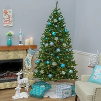 7.5ft. Pre-Lit Chesterfield Spruce Artificial Christmas Tree, Clear Lights