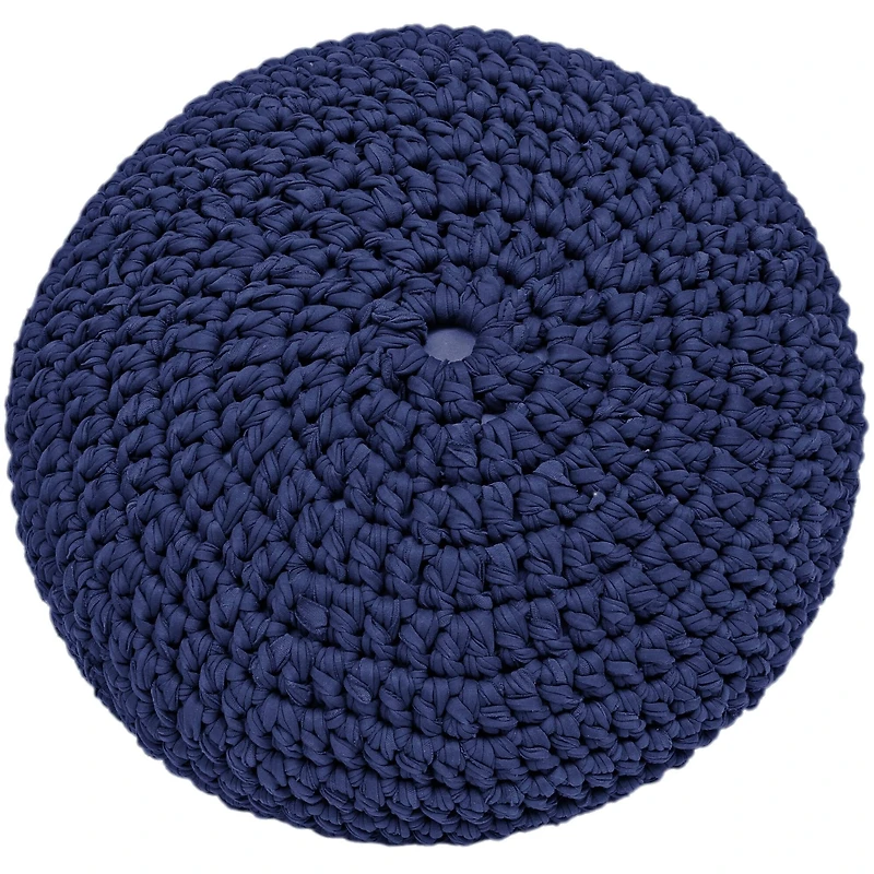 Hoooked Sailor Blue Knit & Crochet Pouf Kit