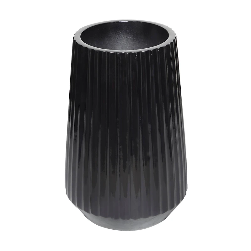 24" Black Modern Vase