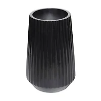24" Black Modern Vase