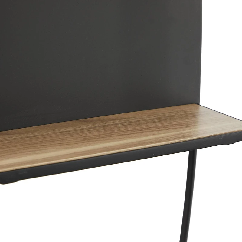 40" Black Contemporary Metal Wall Shelf