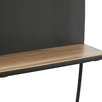 40" Black Contemporary Metal Wall Shelf