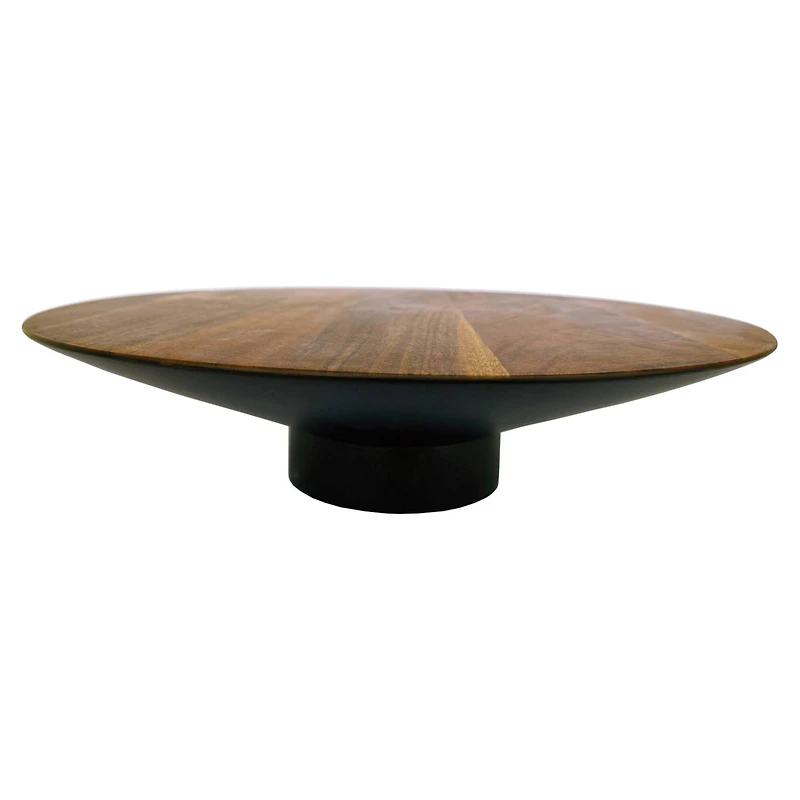 Hello Honey® 12" Round Acacia Wood Pedestal with Metal Base