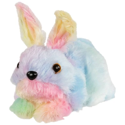7" Multicolor Plush Pastel Easter Bunny Figurine