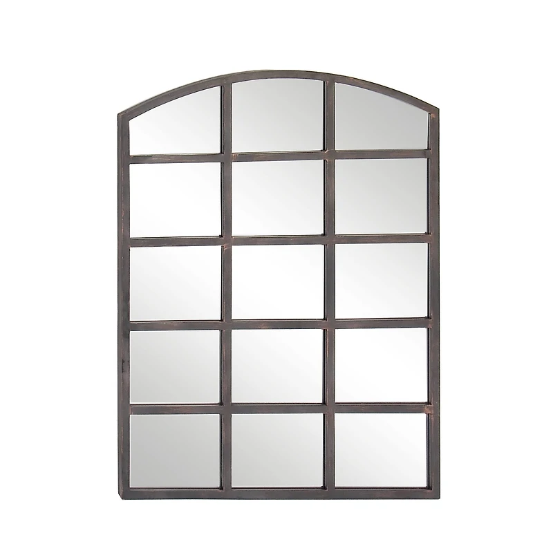 Clear Industrial Metal Wall Mirror, 40" x 30"