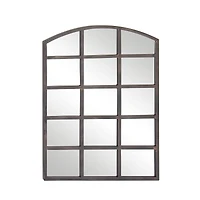 Clear Industrial Metal Wall Mirror, 40" x 30"