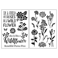Wildflower Stencils, 7" x 10" by Craft Smart®