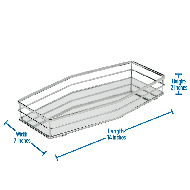 Home Details Double Rail Vanity Mirror Tray