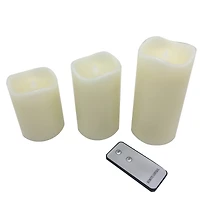 LED Flame Pillar Candle Set by Ashland®
