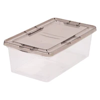 IRIS® 6.7qt. Gray Snap Top Plastic Storage Box