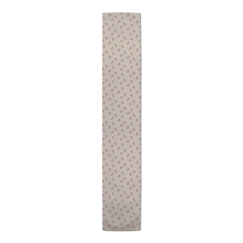 72" Delicate Floral Cotton Twill Runner