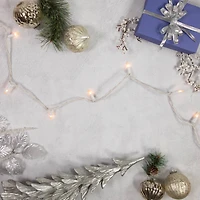 100ct. Frosted Clear Mini Christmas Lights with White Wire