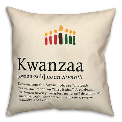 Kwanzaa Definition Throw Pillow